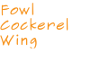 Fowl
Cockerel
Wing